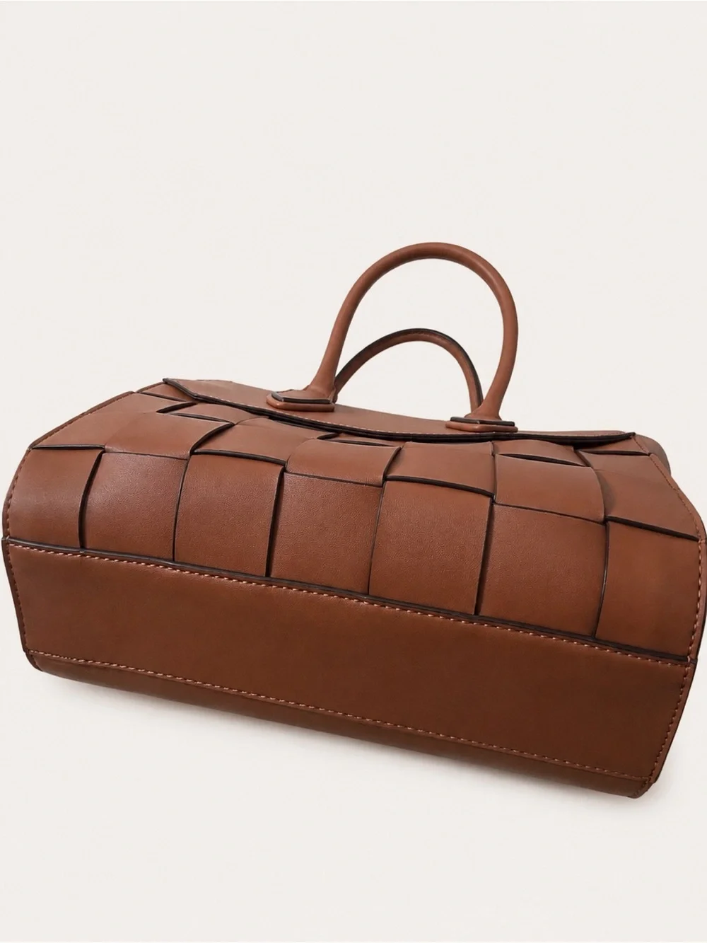 ALDO Cognac Woven Satchel Crossbody